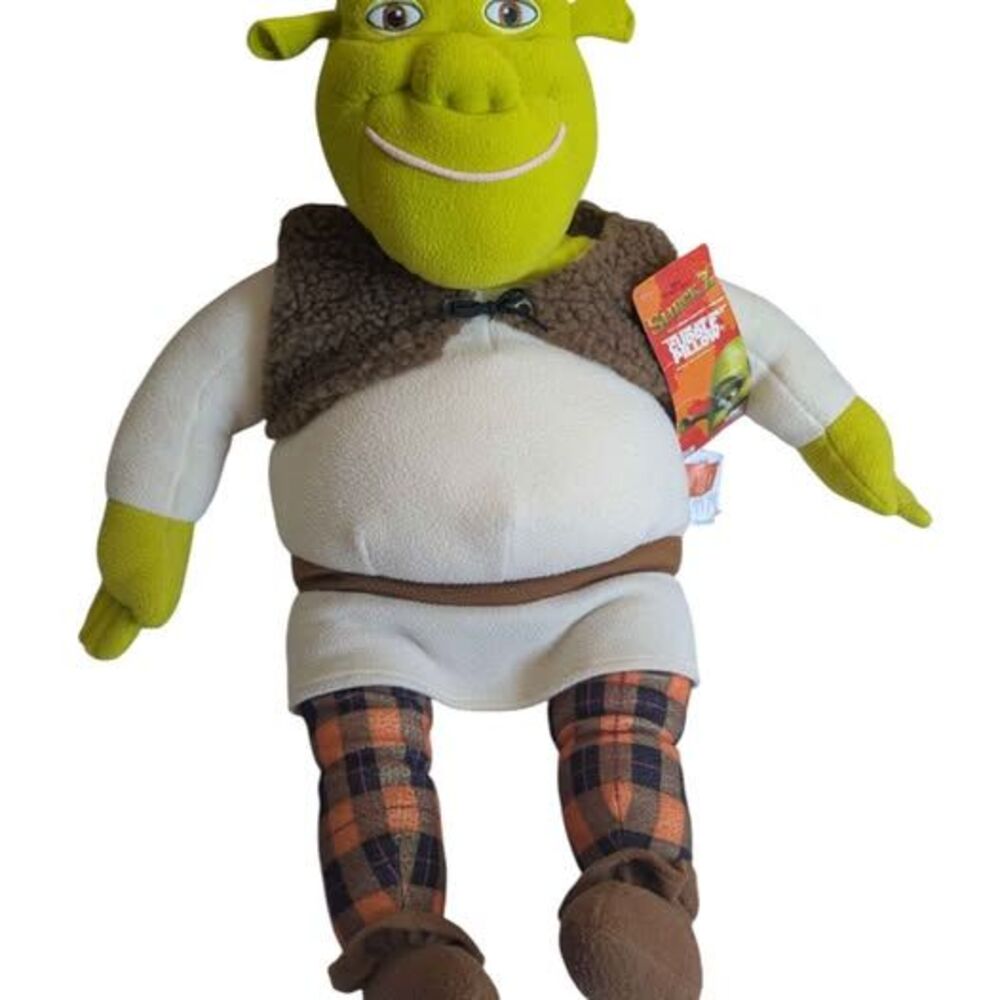 Vintage 2004 Shrek 2 XL Cuddle Pillow Plush 28" DreamWorks Baby Boom NWT